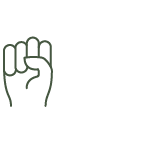 Icon of a fist raised up in empowerment