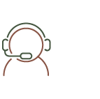 Helpdesk or case worker icon
