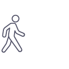 Icon of a figure walking