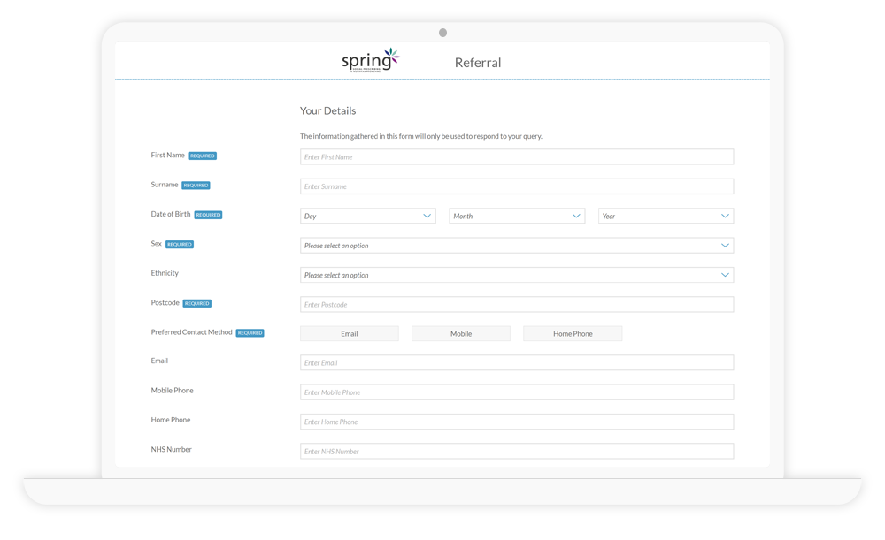 Image of social prescribing referral form