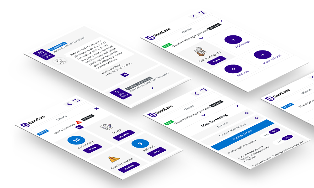 Image of Theseus gambling caseload management interfaces