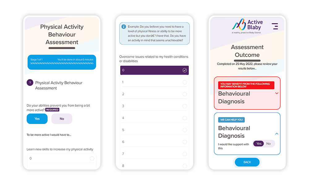 Physical activity referral pathways interfaces