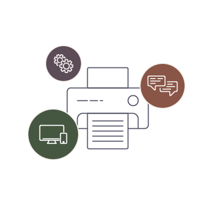 Illustration of a printer