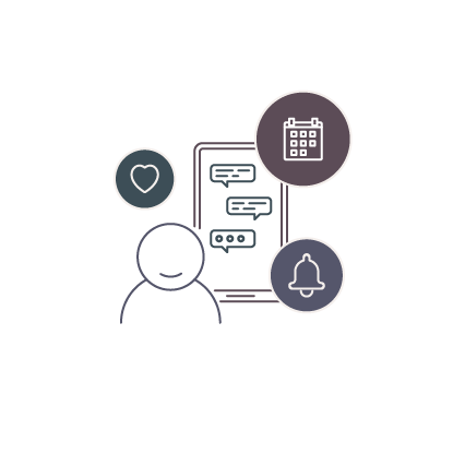 Illustration depicting integrated care system software deployed with mobile working capabilities