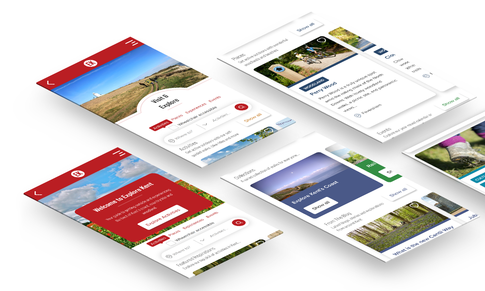 Image of Explore Kent mobile device screens
