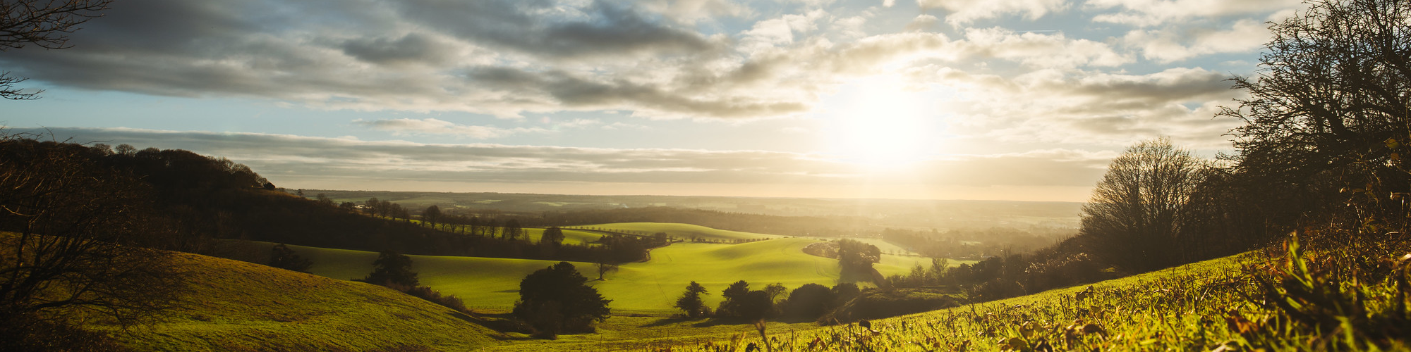 Photo of sunset over Kent countryside