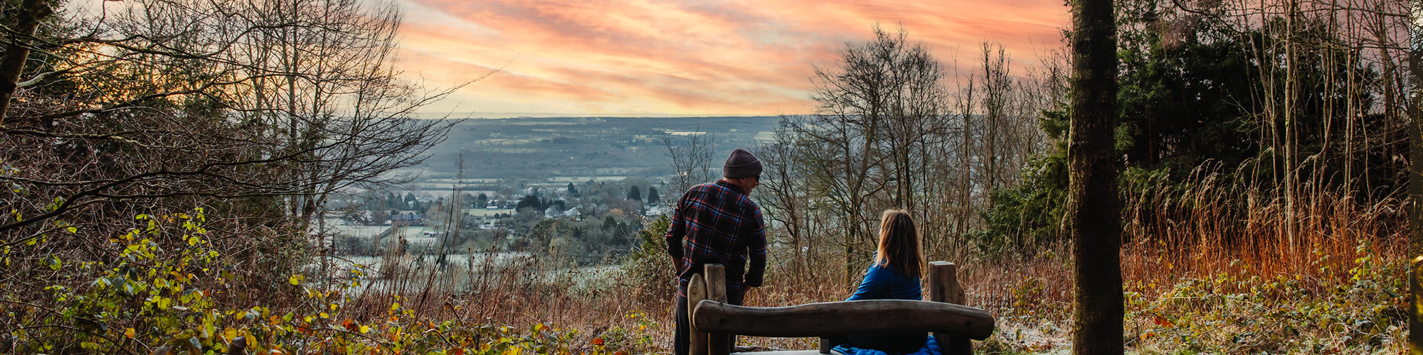 Image of family enjoying view over Kent Downs AONB