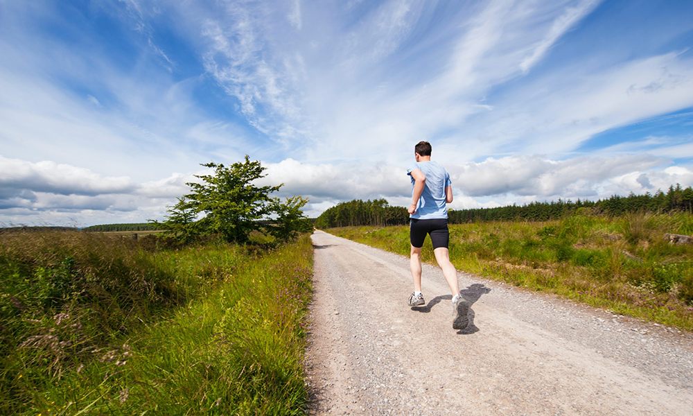 Photo of person going for a run