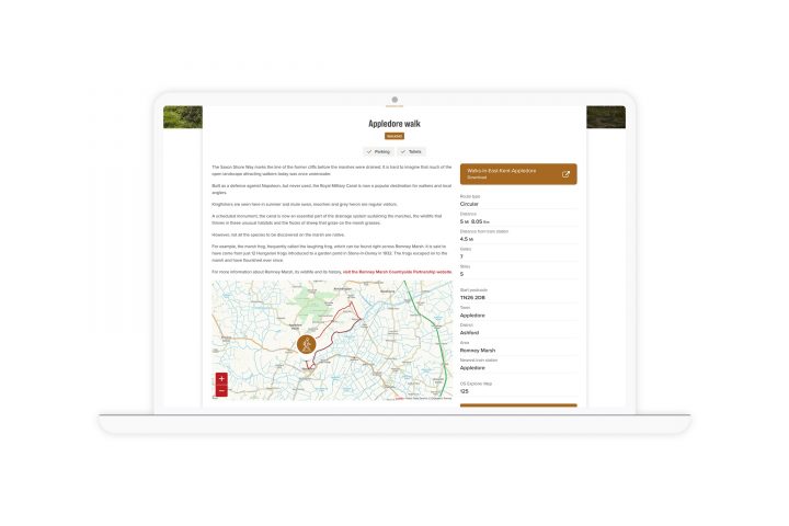 Laptop Showing Walking Route Aspect Ratio 720 480