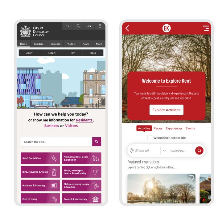 Mobile Homepage Screens Kent Doncaster Aspect Ratio 720 720