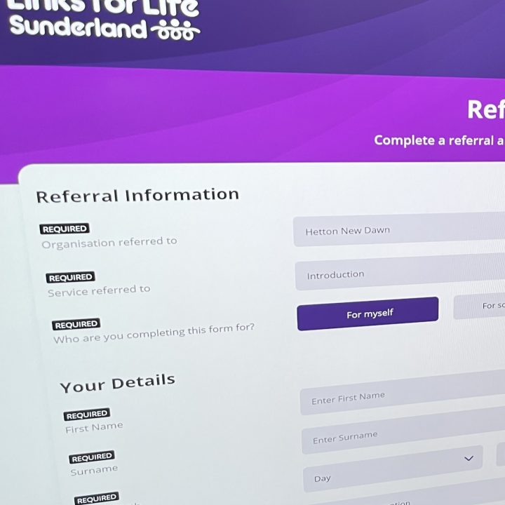 An example referral form powered by Theseus referral ecosystem software
