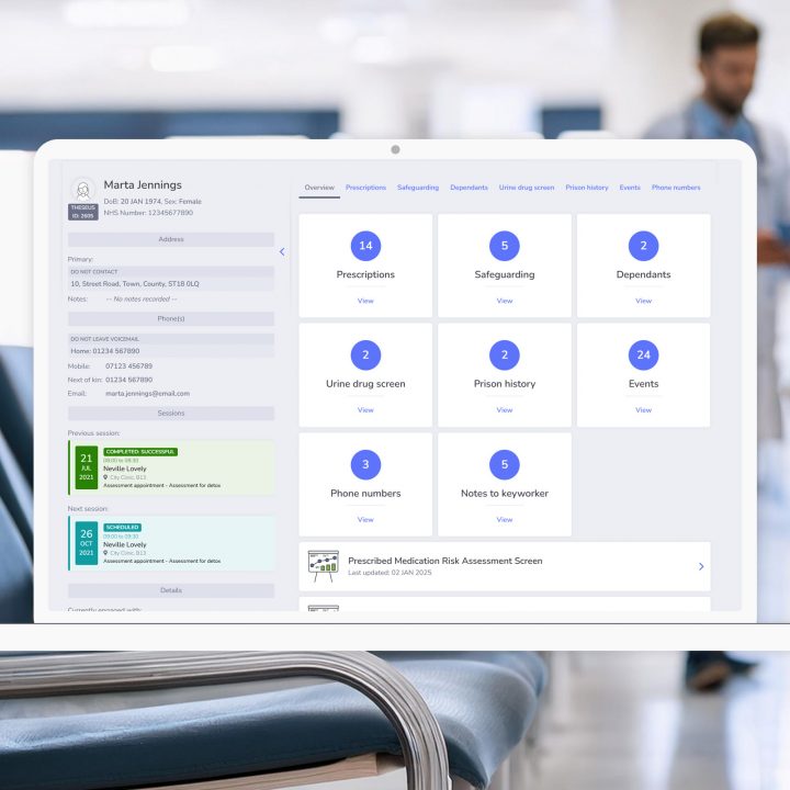 Laptop Showing GP Portal In Clinical Setting Aspect Ratio 720 720