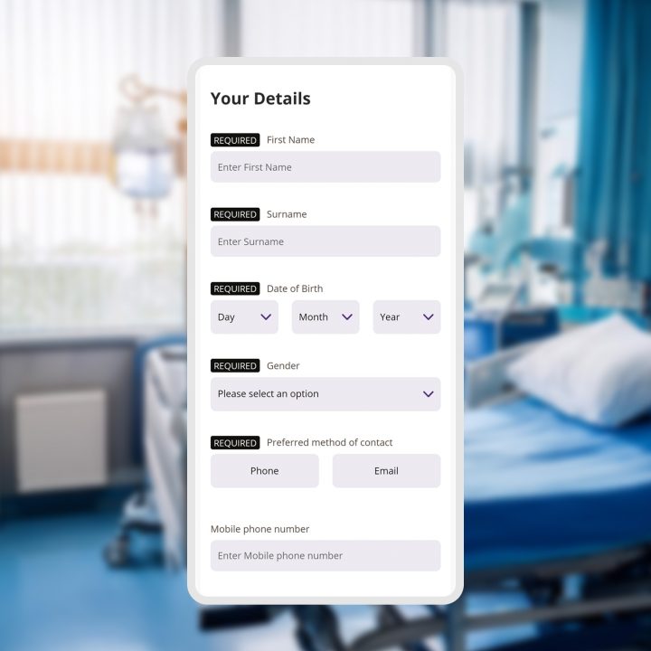 Referral Form Mobile In Waiting Room Hospital Aspect Ratio 720 720