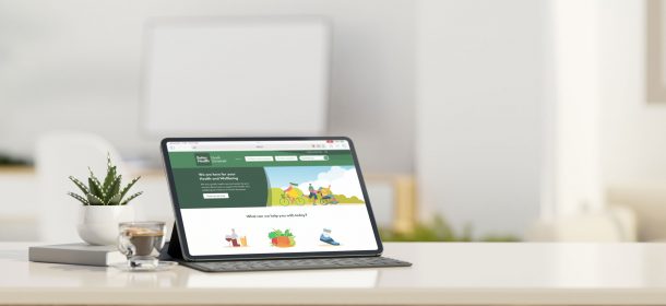 Tablet With Wellbing Self Help Website Being Displayed Scaled Aspect Ratio 610 280